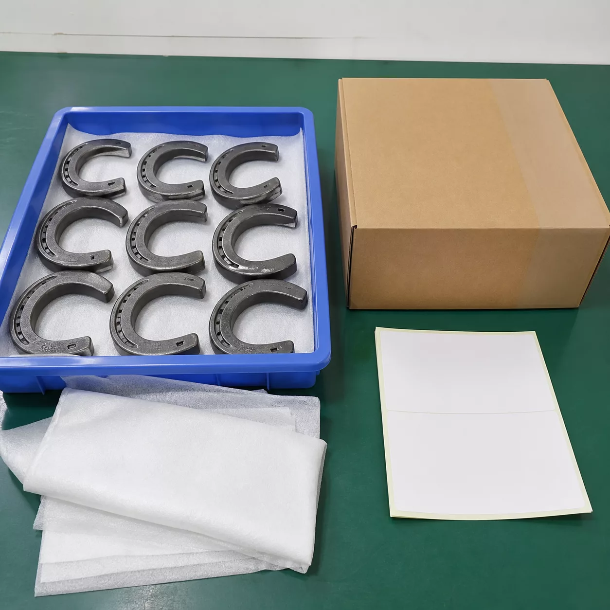 Open horseshoe order packing discussion materials
